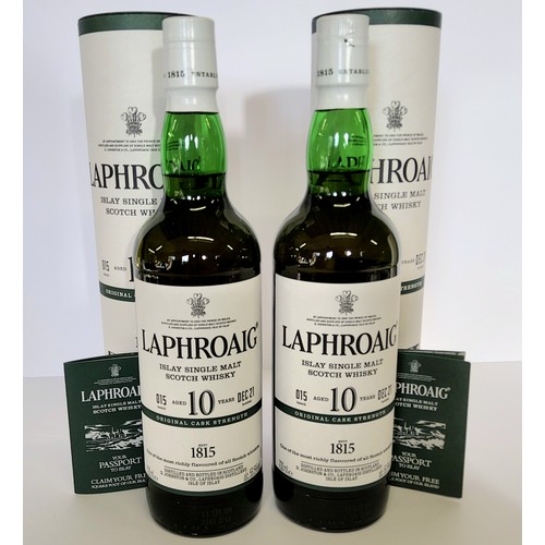 119 - Laphroaig 10 Year Old Islay Single Malt Scotch Whisky Cask Strength Batch 015, 70cl, 56.5%, boxed an... 