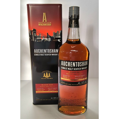 125 - Auchenstoshan Blood Oak Single Malt Whisky, 1l, 46% vol, original tin