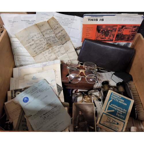 180 - Boxes & objects including a WWII facsimile handwritten letter by Clementine Churchill regarding ... 