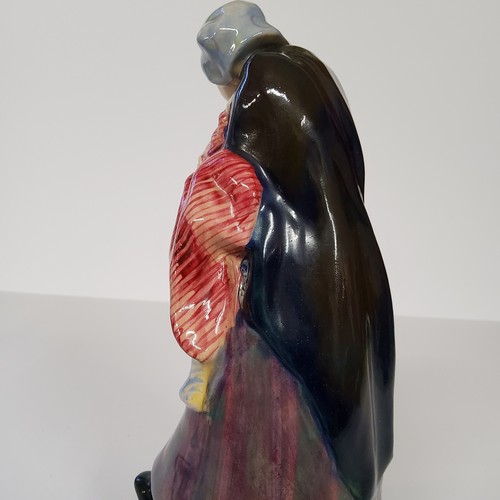 151A - A scarce Royal Doulton figure 'Motherhood', c.1925 glazed earthenware, blue/brown cape, green stripe... 