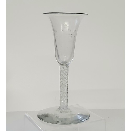 130 - A George III double helix glass