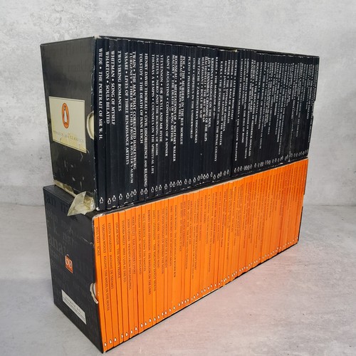 353A - A Penguin 60th Anniversay 60s Classics, 60 volumes boxed set, black spines, illustrated front c... 