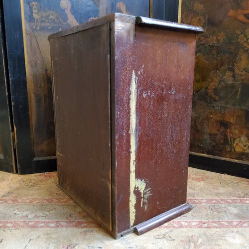 26 - Early 20th century mahogany Watchmaker's cabinet, 49cm high x 38.5cm w x 27cm deep