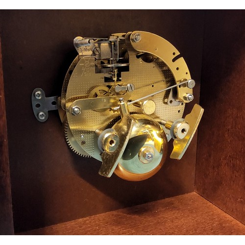 55 - A Fox & Simpson mahogany bracket clock, 8 day movement, silvered engraved dial, black Roman nume... 