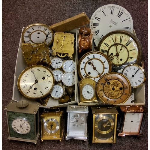 62 - Horology - Late Victorian, Edwardian and later carriage clocks, Vienna wall clock dials, contemporar... 