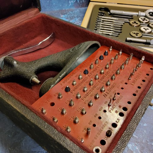 83 - Watchmaker's Tools - a Pierre Seitz jeweling tool,boxed; an L.A.L Ltd tap & die set,boxed (2)