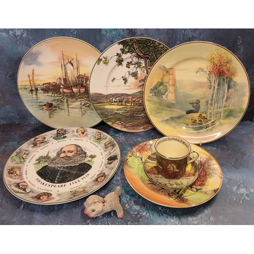 305 - A Royal Doulton Series Ware Plate, Home Waters, D6434;  others, Shakespeare, TC1041;  othe... 