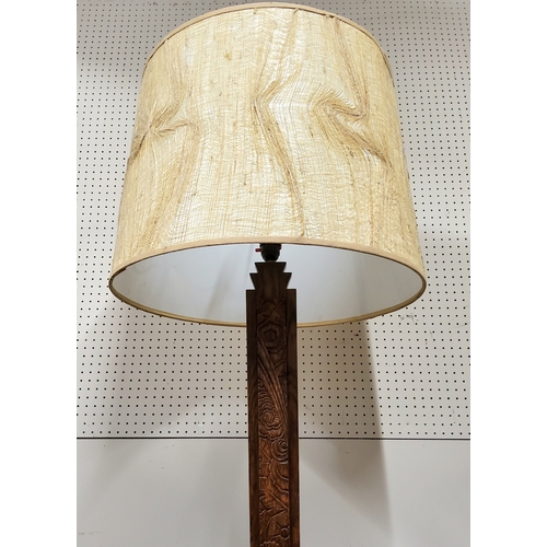 482 - An Art Deco oak standard lamp c.1920