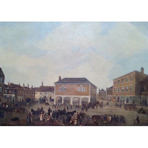 12 - English School (Early 19th century)Dover Market oil on canvas,, -- titled and dated 1822,  92cm x 74... 