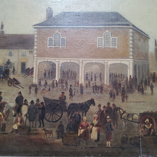 12 - English School (Early 19th century)Dover Market oil on canvas,, -- titled and dated 1822,  92cm x 74... 