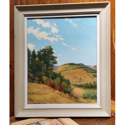 35 - **D. de T Pieze - Togo**? (20th century Impressionist School) Rolling Hills on a Summers D... 