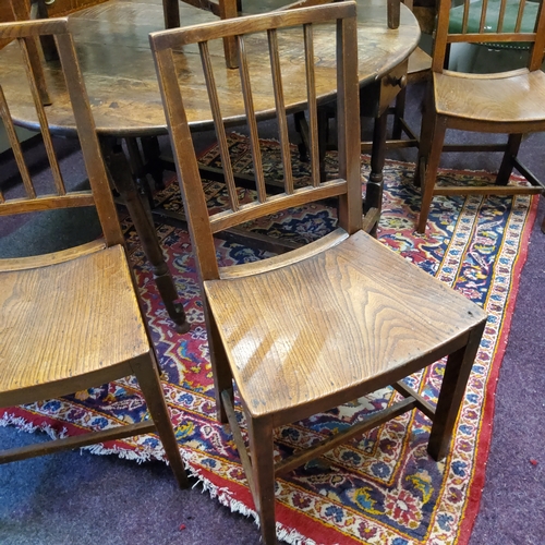 63 - A set of six George III oak dining chairs c.1820