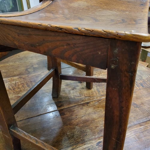 63 - A set of six George III oak dining chairs c.1820