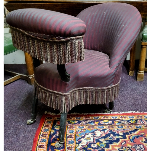 76 - An unusual 19th century Prie Dieu prayer chair on castors c.1880