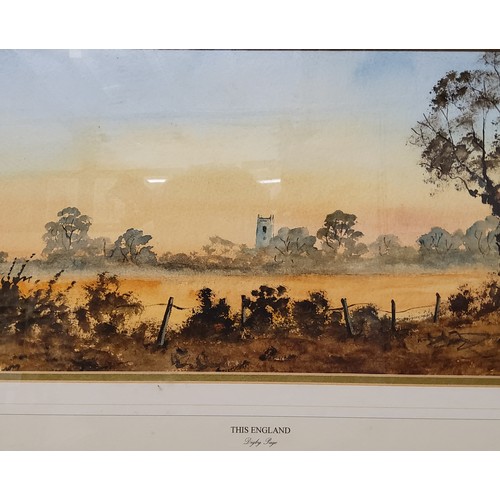 71 - Digby Page (Derby Artist Bn1945)This Englandsigned, titled, watercolour, 18cm x 60cm