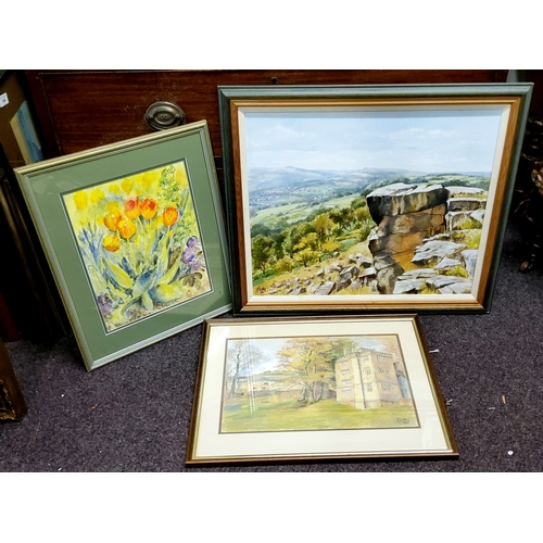 112 - Kate Tetley (20th century, Sheffield Artist)Accross the Dales signed, dated 05, oil on canvas, ... 