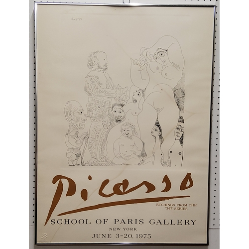 125 - A Picasso exhibition poster, Etchings from the 347 Series, School of Paris Gallery, New York, June 3... 