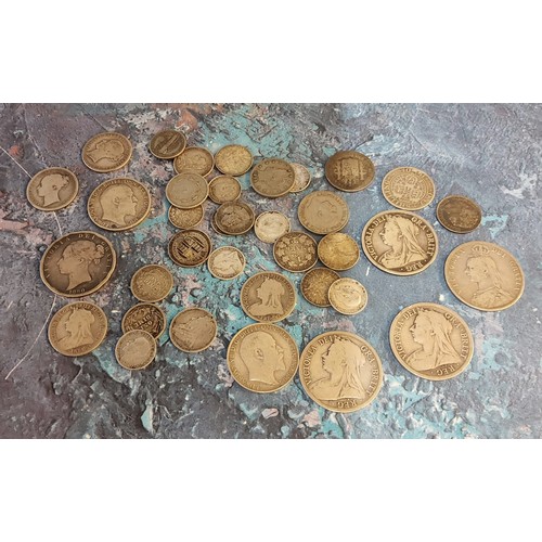 213 - Numismatics - a collection of mainly pre 1920 British silver coinage including George III, Victorian... 