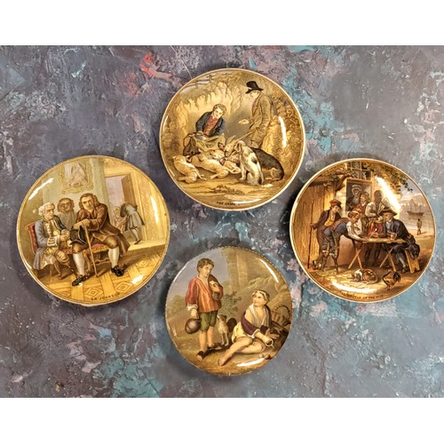 322 - F & R Pratt pot lids - Dr Johnson, 11cm diam;  others, The Battle of the Nile;  The Ga... 