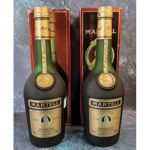 12 - Two bottles of Martell Medallion V.S.O.P cognac, boxed 68cl.