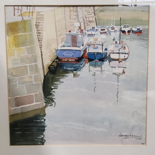 285 - Tony Houghton (Sheffield Artist) Mousehole Reflections, signed in pencil, dated 11/93, watercol... 