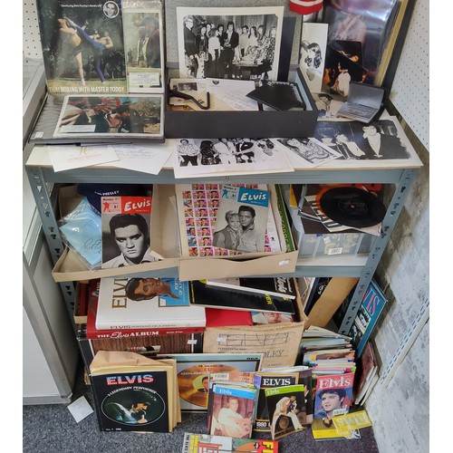 386 - Elvis Memorabilia - a vast large collection of ephemera, signatures by Dolly Parton and other Americ... 