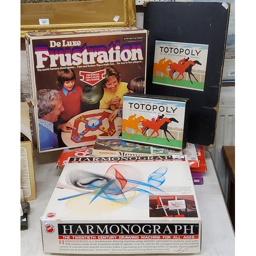 455 - Juvenalia including Totopoly, Frustration, Spirograph, Harmonograph etc.