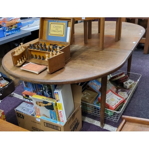 627 - A G Plan red label teak D-end dining table