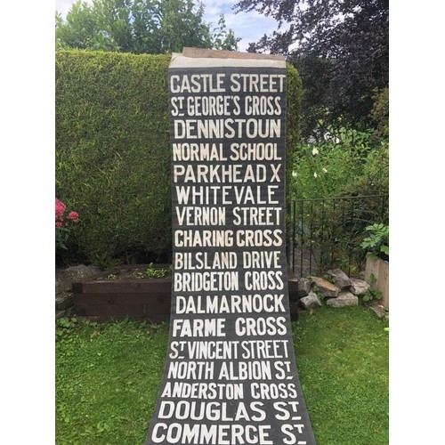 20 - Glasgow Corporation Tram destination place names blind / scroll25 names in total including:Castle St... 