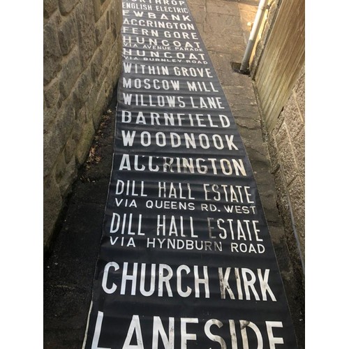 24 - Lancashire Transport History  - A comprehensive Accrington Corporation destination place names blind... 