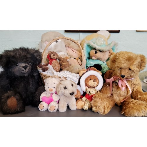 233 - Beanie Baby soft toys, various;  Yesterdays Collectors Bears;  Lenny Bear;  etc