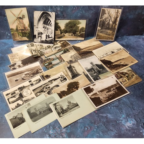 97 - Postcards - Early 20th century real photographic RP postcard examples, black and white, Isle of Wigh... 