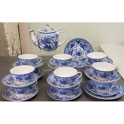 63 - A Noritake tea service, for twelve, comprising teacups and saucers, teapot and two side plates, each... 