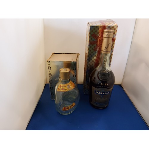 67 - Martell Fine Cognac, 75cl, boxed;  Single Highland Malt Scotch Whisky;  etc