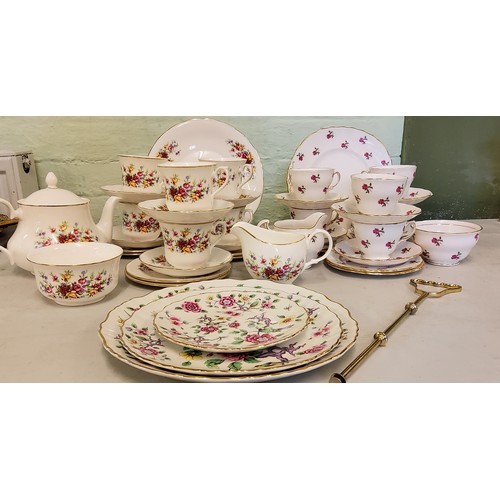 110 - A Copeland Spode Summer Blossom part tea service, for four, printed marks;  another, Standard C... 