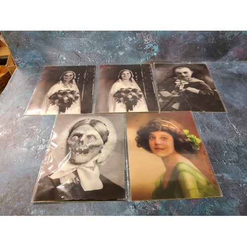 210 - Six Victorian style Halloween images, each in black and white, the image changing from beauty to spo... 