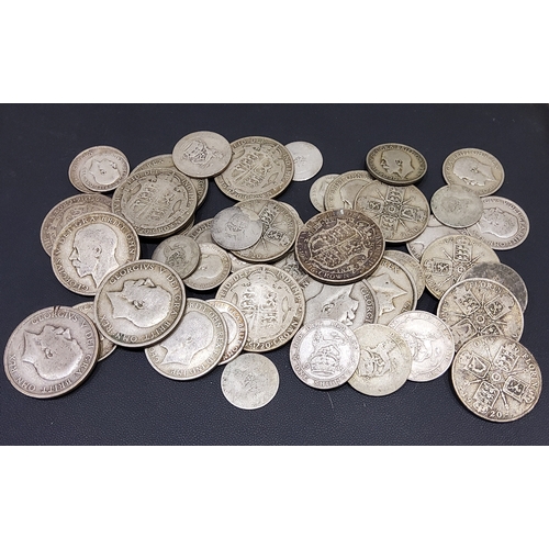 217 - Numismatics - George V half crowns, florins, sixpence pieces etc, pre 1921 (350g gross)