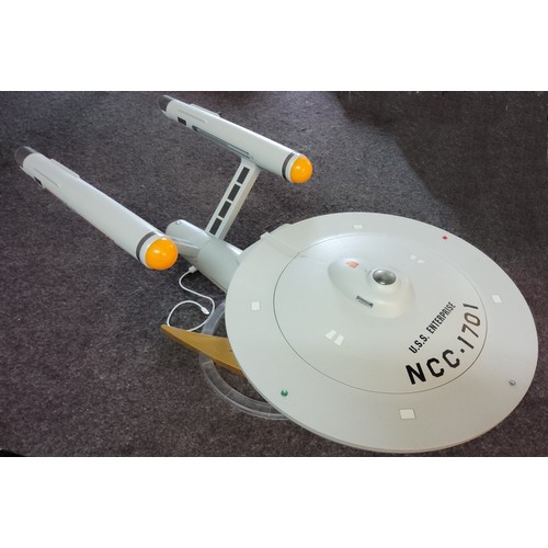 A Playmobil Star Trek - U.S.S. Enterprise NCC-1701 interactive model with  lights and sounds act