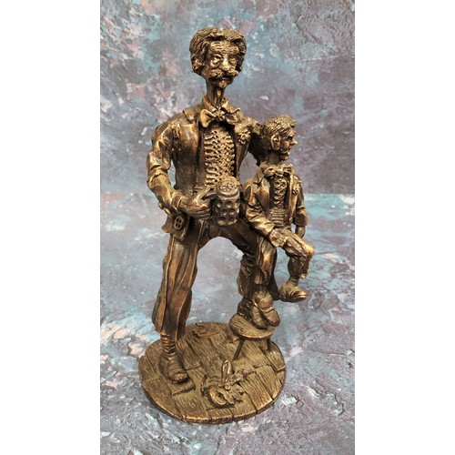 30A - Ray Bradbury, Magic Classics bronze “The Ventriloquist ” signed and dated 1990