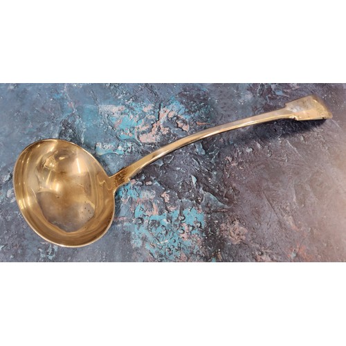 49 - A George IV Fiddle pattern soup ladle, Thomas Wilkes Barker, London 1820, 242g, 7.5toz