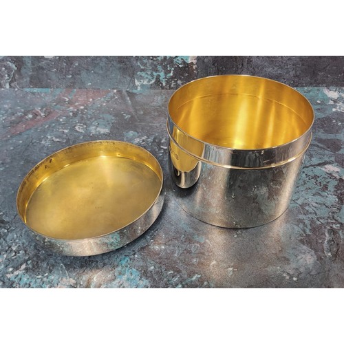 80 - A Theo Fennell contemporary dressing table pot & cover, gilt interior approx 5.5cms high x 7.5cm... 