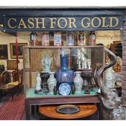 453 - A substantial CASH FOR GOLD shop front advertisement sign, 250cm wide