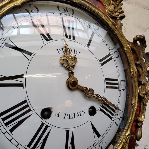 669 - A Louis XV gilt bronze mounted and Boulle bracket clock, Picart a Reims, 26cm white dial, Roman nume... 