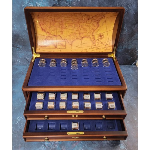 345 - Numismatics - The Danbury Mint United States of America liberty quarter dollar part coin collection ... 