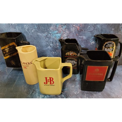 333 - Breweriana - Wade and other pub jugs - Johnnie Walker Black Label, J & B Scotch Whisky, Bushmill... 