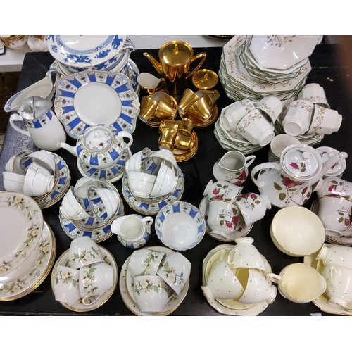 356 - Tea Ware - Tuscan tea service, for twelve;   Grafton Polka dot tea service;  Royal Do... 