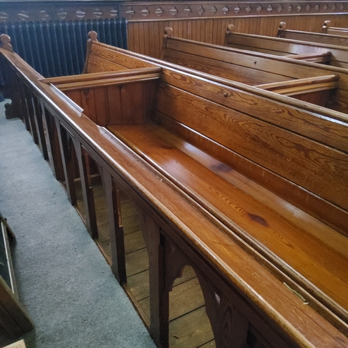 3 - The entirety of the ecclesiatical Victorian Pugin style pitch pine pews, twenty two banks in total, ... 