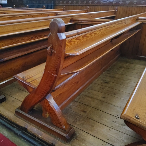 3 - The entirety of the ecclesiatical Victorian Pugin style pitch pine pews, twenty two banks in total, ... 