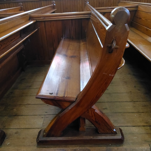 3 - The entirety of the ecclesiatical Victorian Pugin style pitch pine pews, twenty two banks in total, ... 