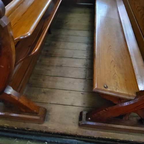 3 - The entirety of the ecclesiatical Victorian Pugin style pitch pine pews, twenty two banks in total, ... 